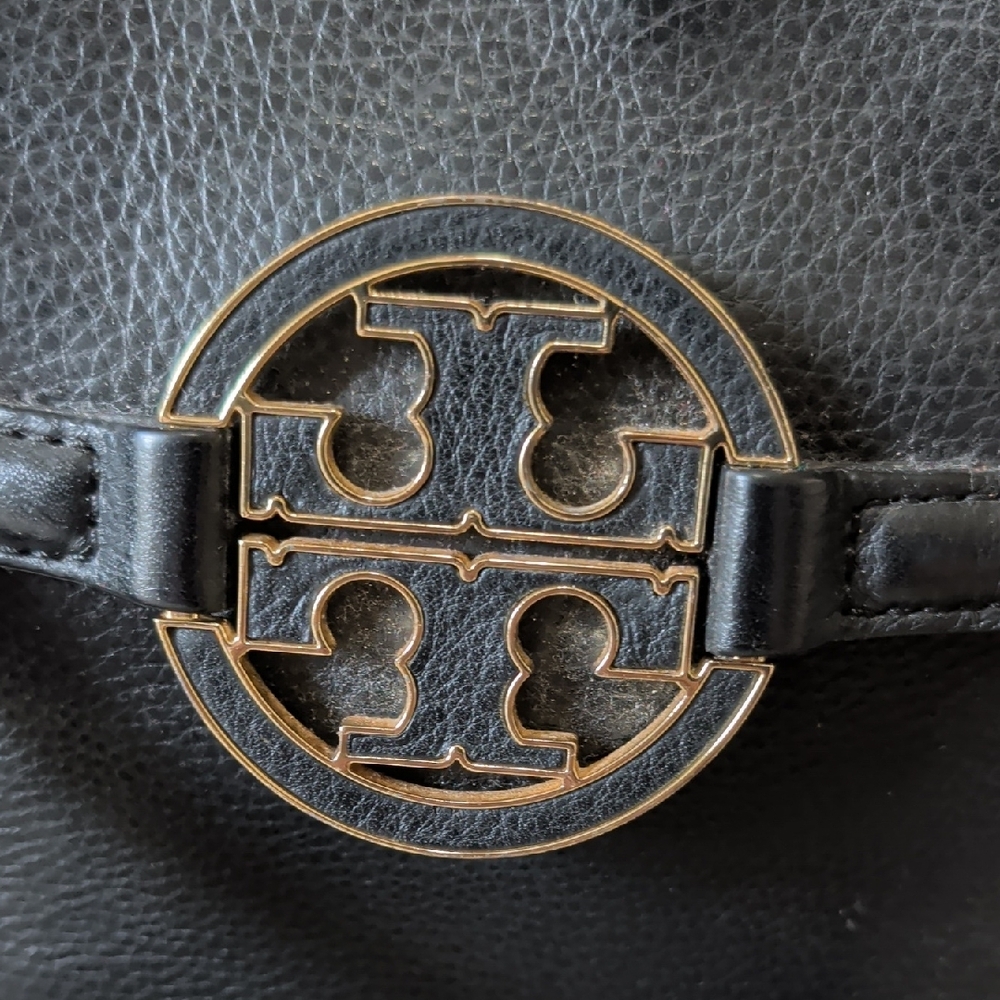 Tory Burch Mini Amanda Crossbody Black/Gold GUC - Picture 2 of 12